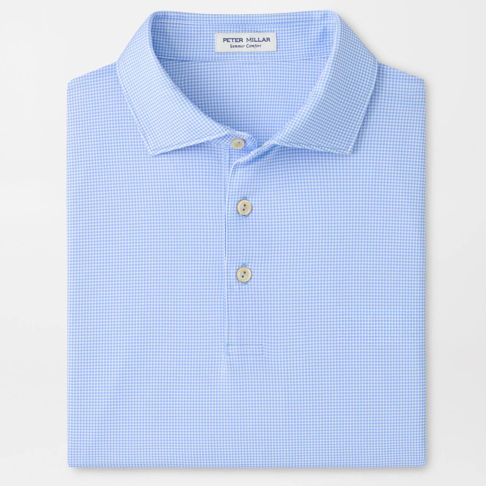 P MILLAR BORDER PERF SHIELD POLO