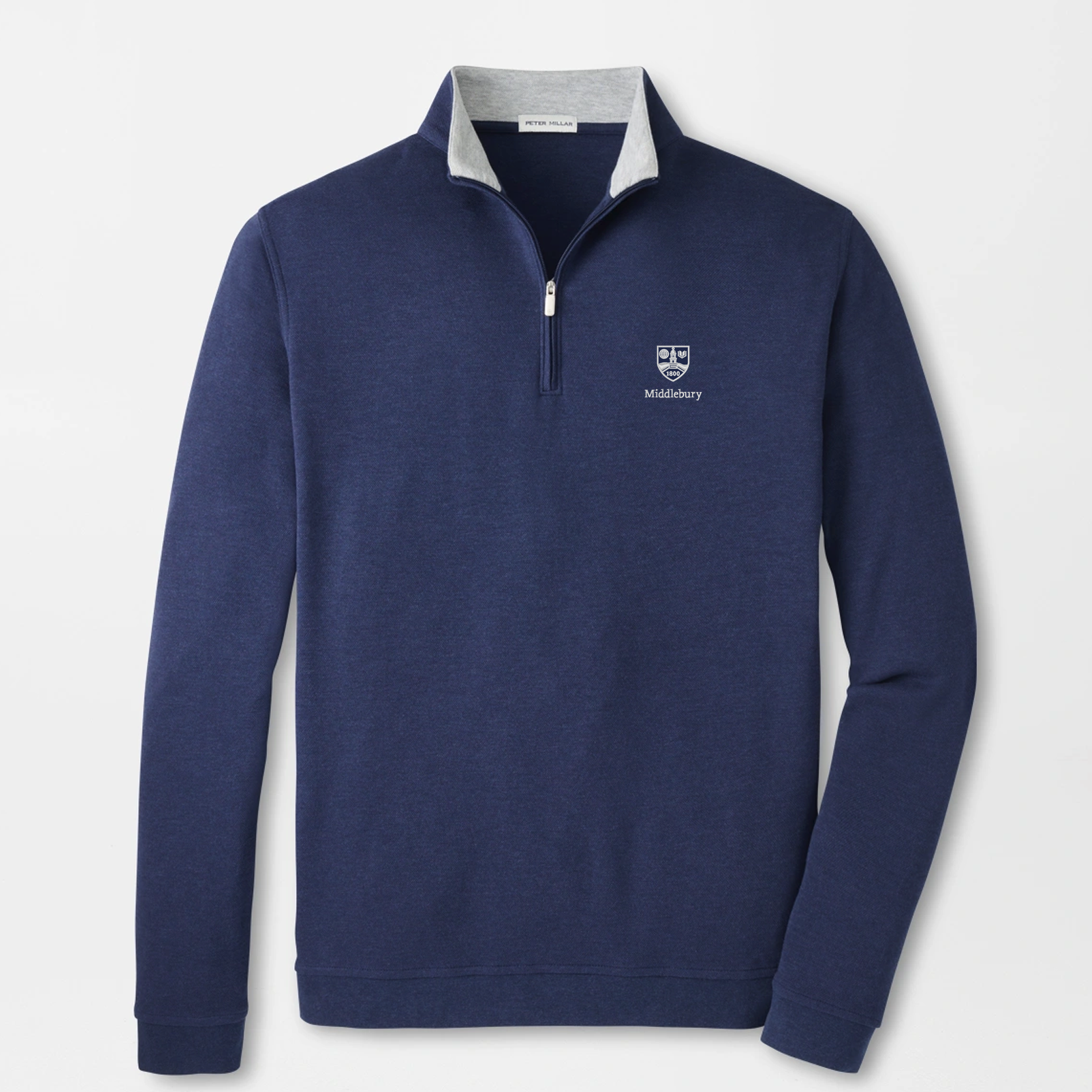 P MILLAR  NAVY HEATHER 1/4 ZIP SHIELD