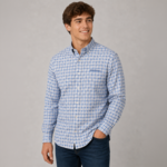 HL-NAVY/GREY WOVEN SHIRT