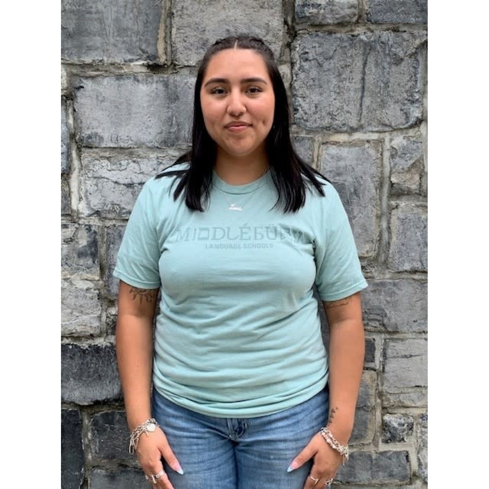 LANG SCH HEATHER SEAFOAM TEE