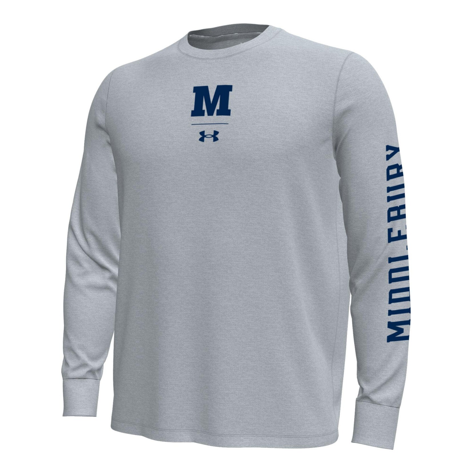 UA (M) GREY LS MOTION TEE