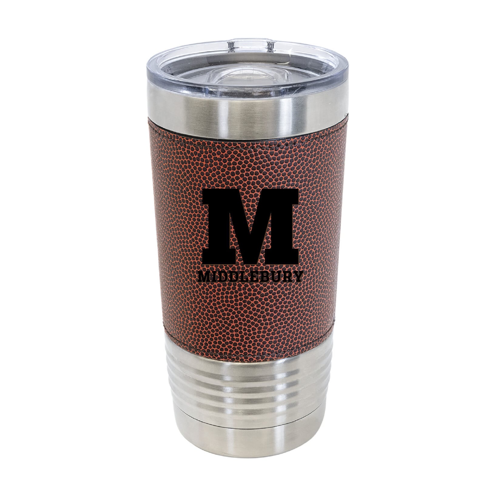 20OZ FOOTBALL LEATHERETTE SS TUMBLER
