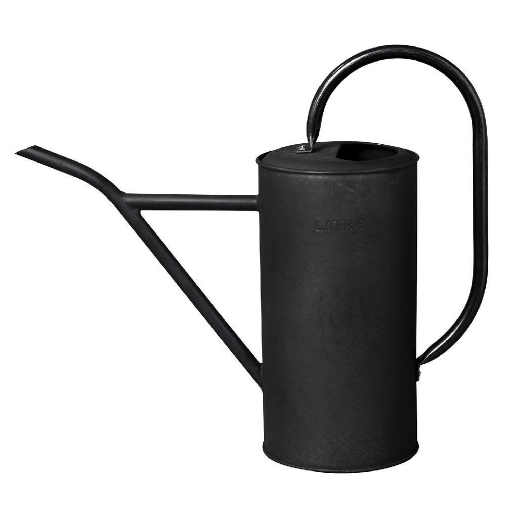 Watering Can Black Litre Tin 2.5L