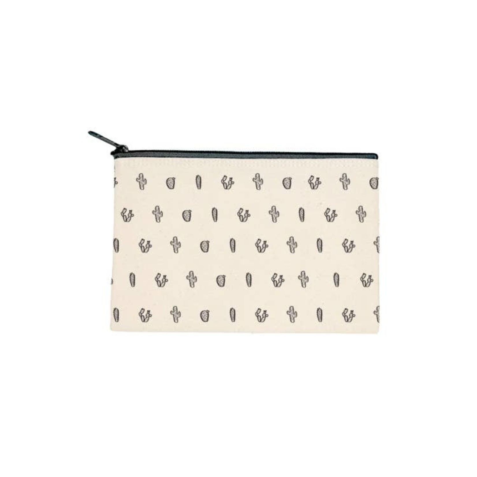 Mini Cactus Print Canvas Pouch