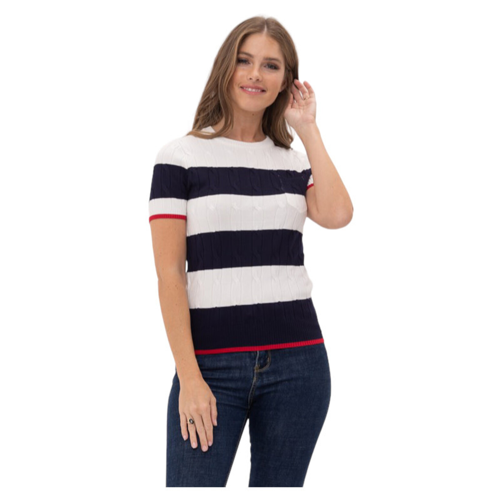 CIELO CIELO STRIPE PULLOVER SWEATER SW2200