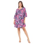 COLLECTIVE RACK COLLECTIVE RACK BELL SLEEVE PAISLEY PRINT DRESS VC3998