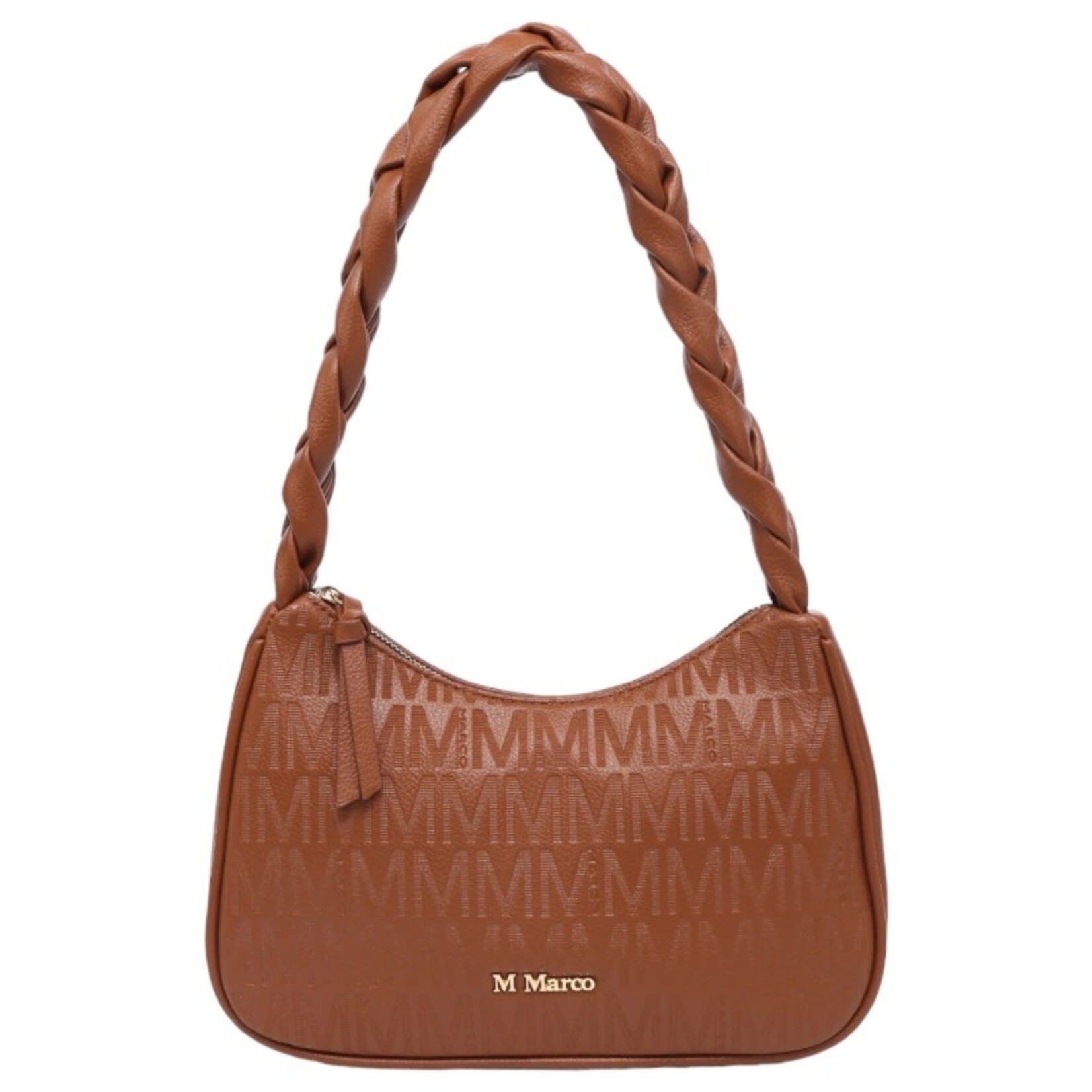 MARCO MARCO ENGRAVED MONOGRAM WEAVED SHOULDER BAG XL-M-8102