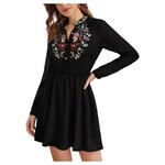 MISS KELLY MISS KELLY LONG SLEEVE EMBROIDERED DRESS SD4465