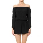 AMBIANCE AMBIANCE LONG SLEEVE OFF SHOULDER ROMPER 70435