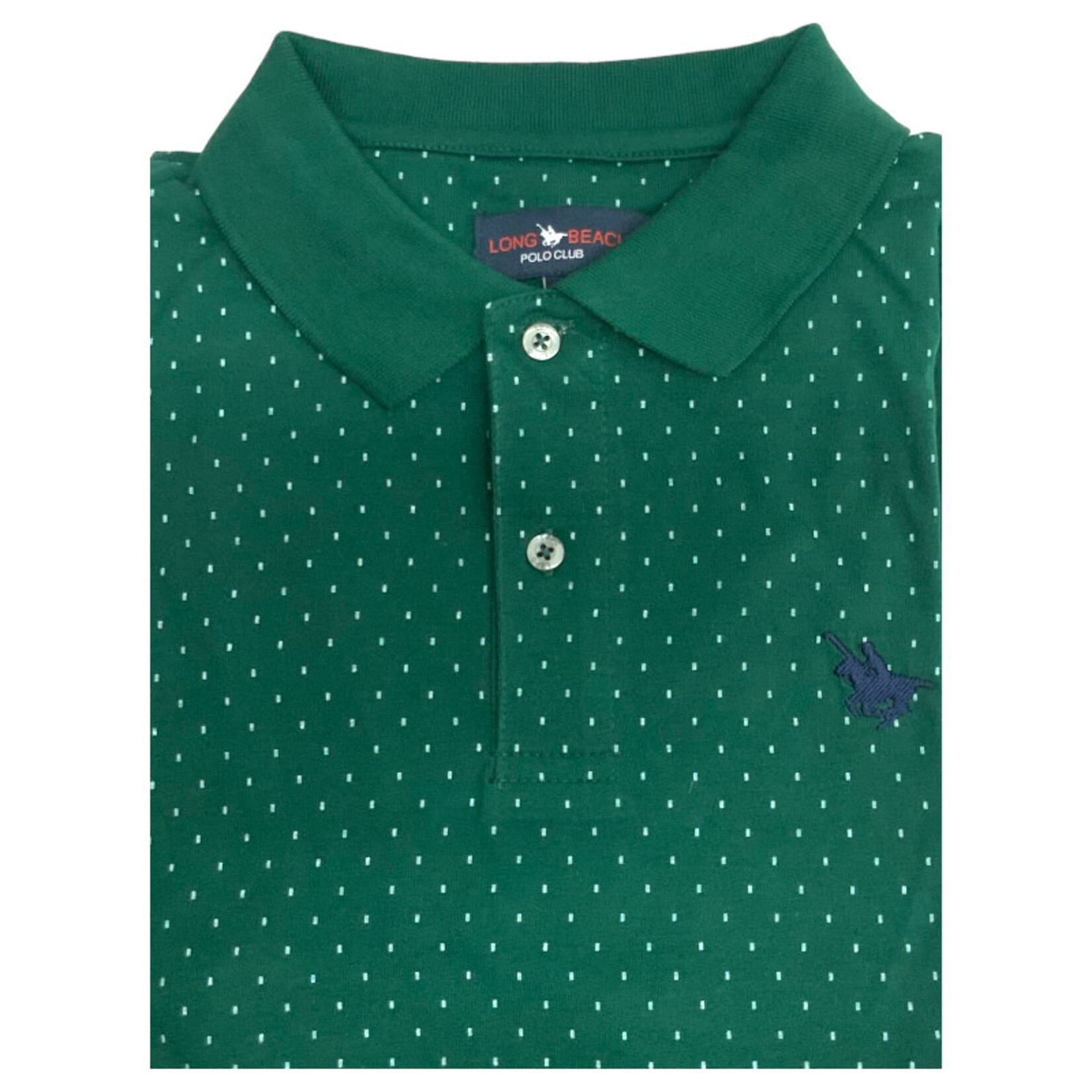 LONG BEACH POLO CLUB LBPC POLKA DOT SHORT SLEEVE POLO LBPC-V31-200JF