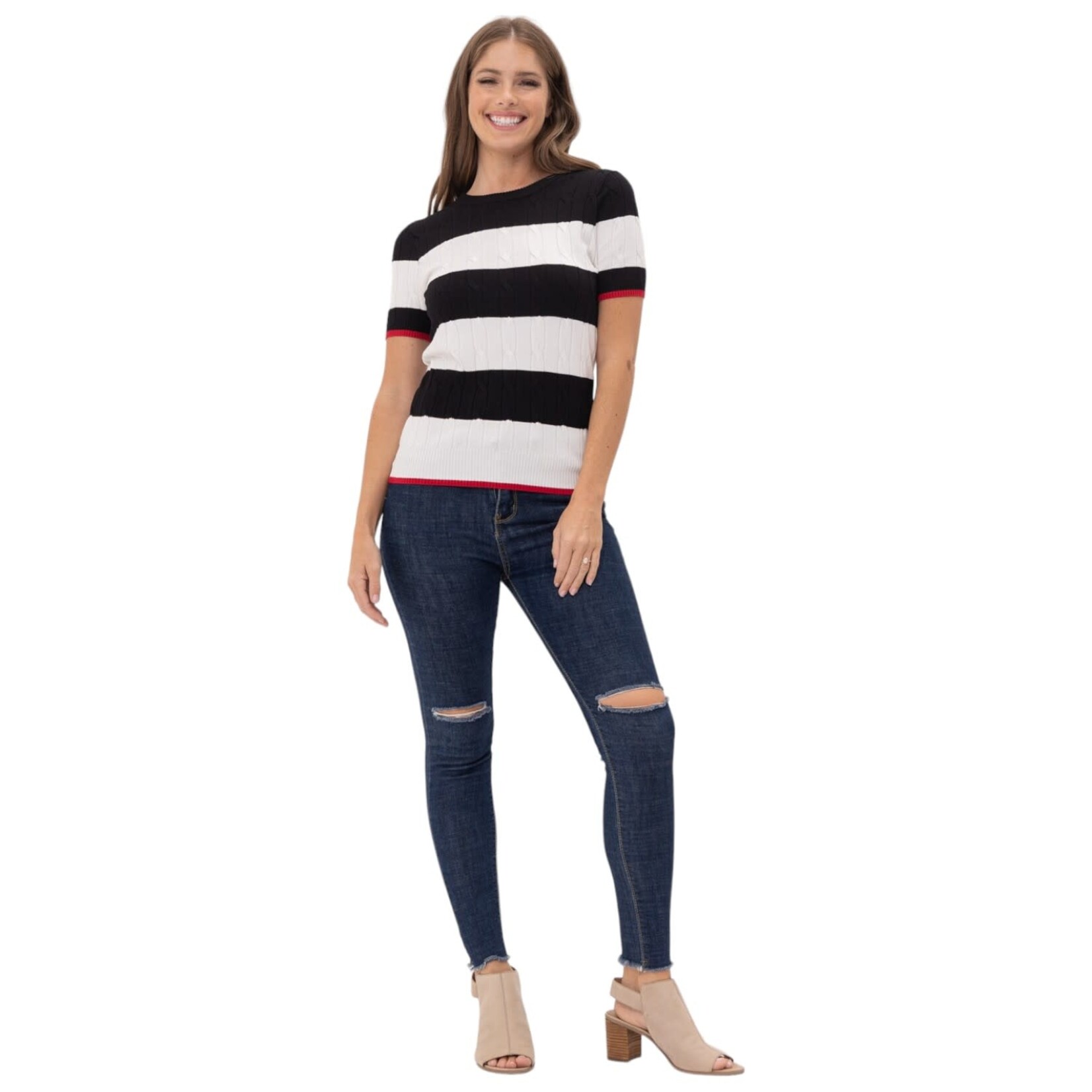 CIELO CIELO STRIPE PULLOVER SWEATER SW2200