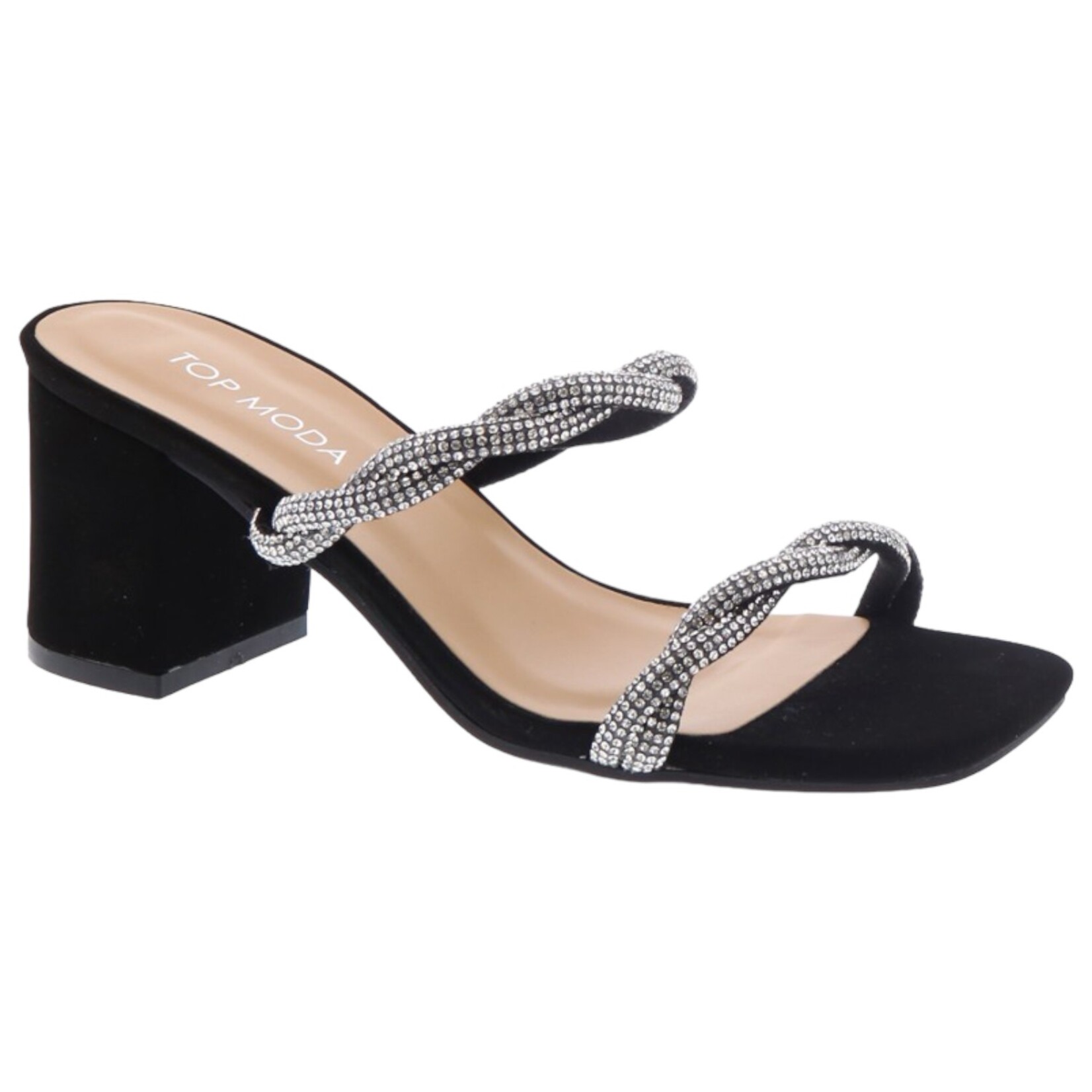 TOP MODA TOP MODA RHINESTONE BLOCK HEEL PRAIRIE-18
