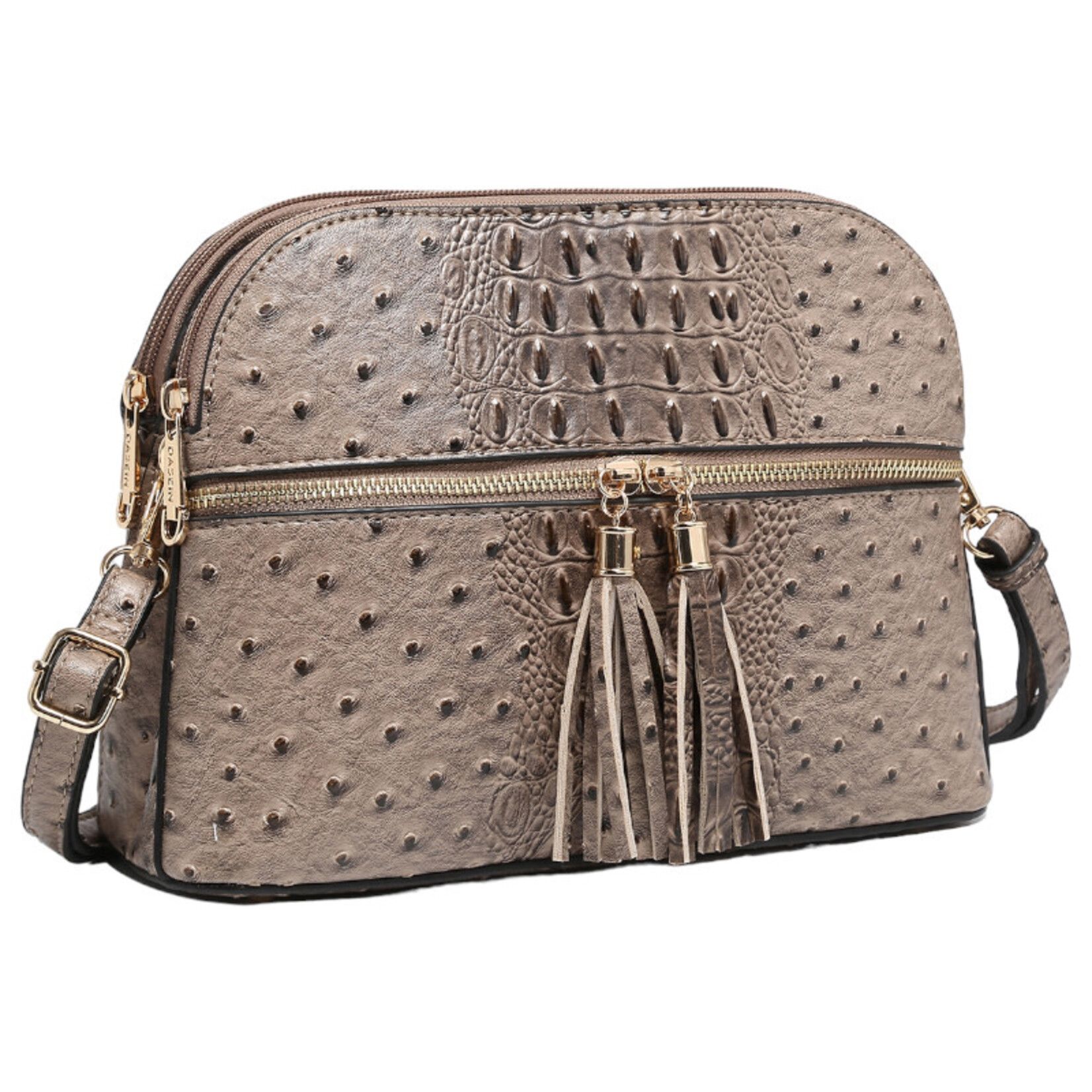 DASEIN DASEIN OSTRICH EMBOSSED CROSSBODY XL-T-8147-N