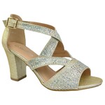 SMARTTY SMARTTY RHINESTONE BLOCK HEEL H.ORANGE-01