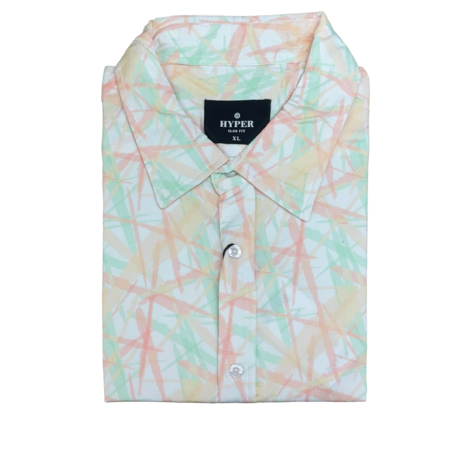 HYPER HYPER PATTERNED SHORT SLEEVE SHIRT D7558