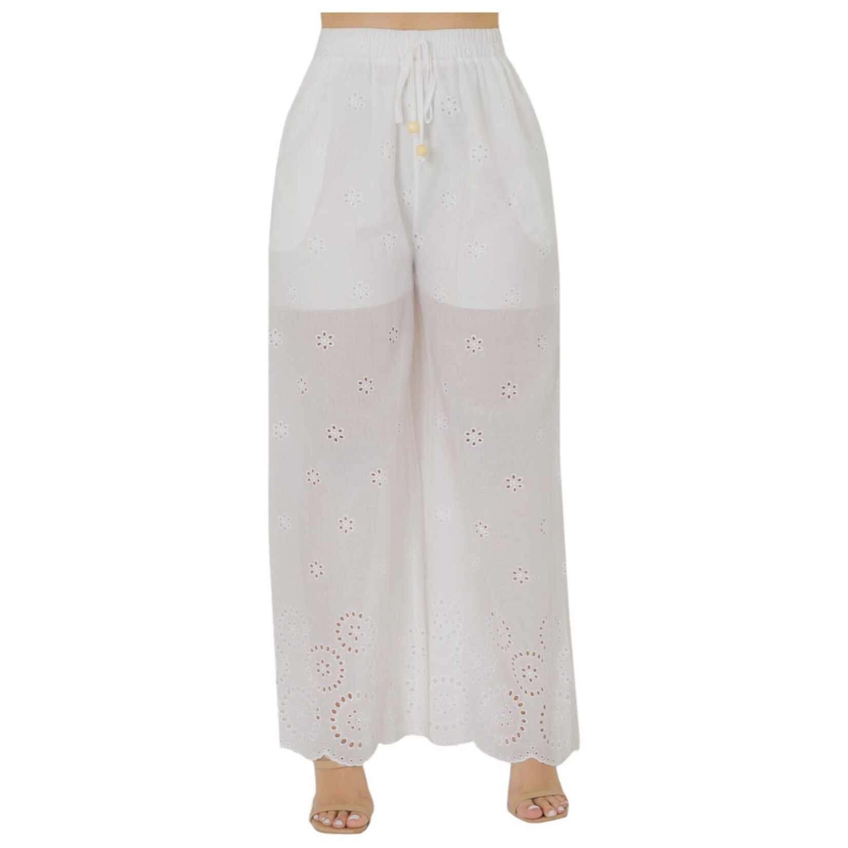 ANGELUS ANGELUS EMBROIDERED PALAZZO PANT SP-24-6833