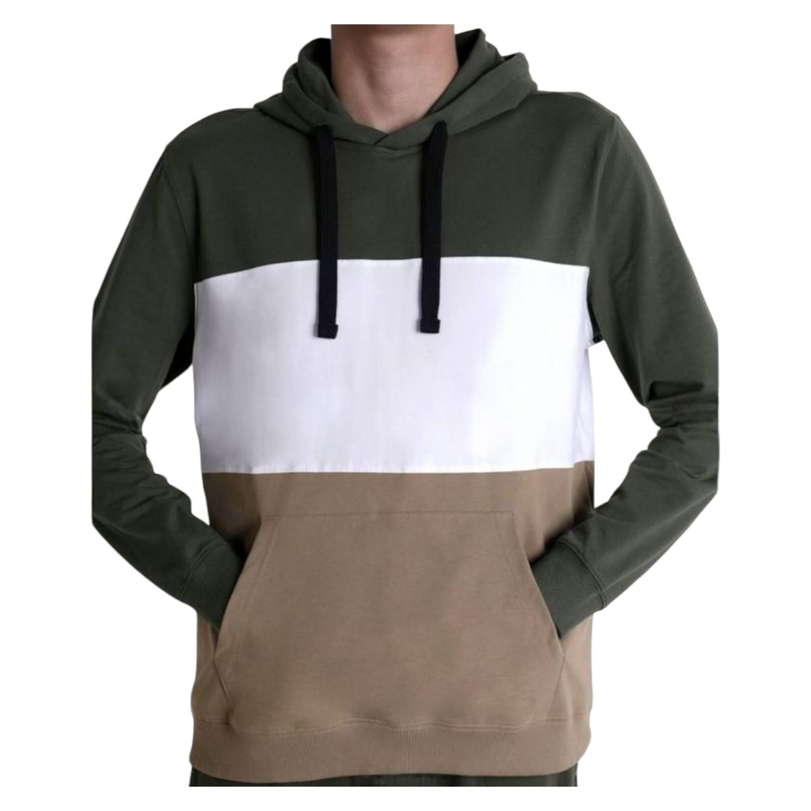 JOHNNY COTTON JOHNNY COTTON COLOUR BLOCK DRAWSTRING HOODIE HON-2467