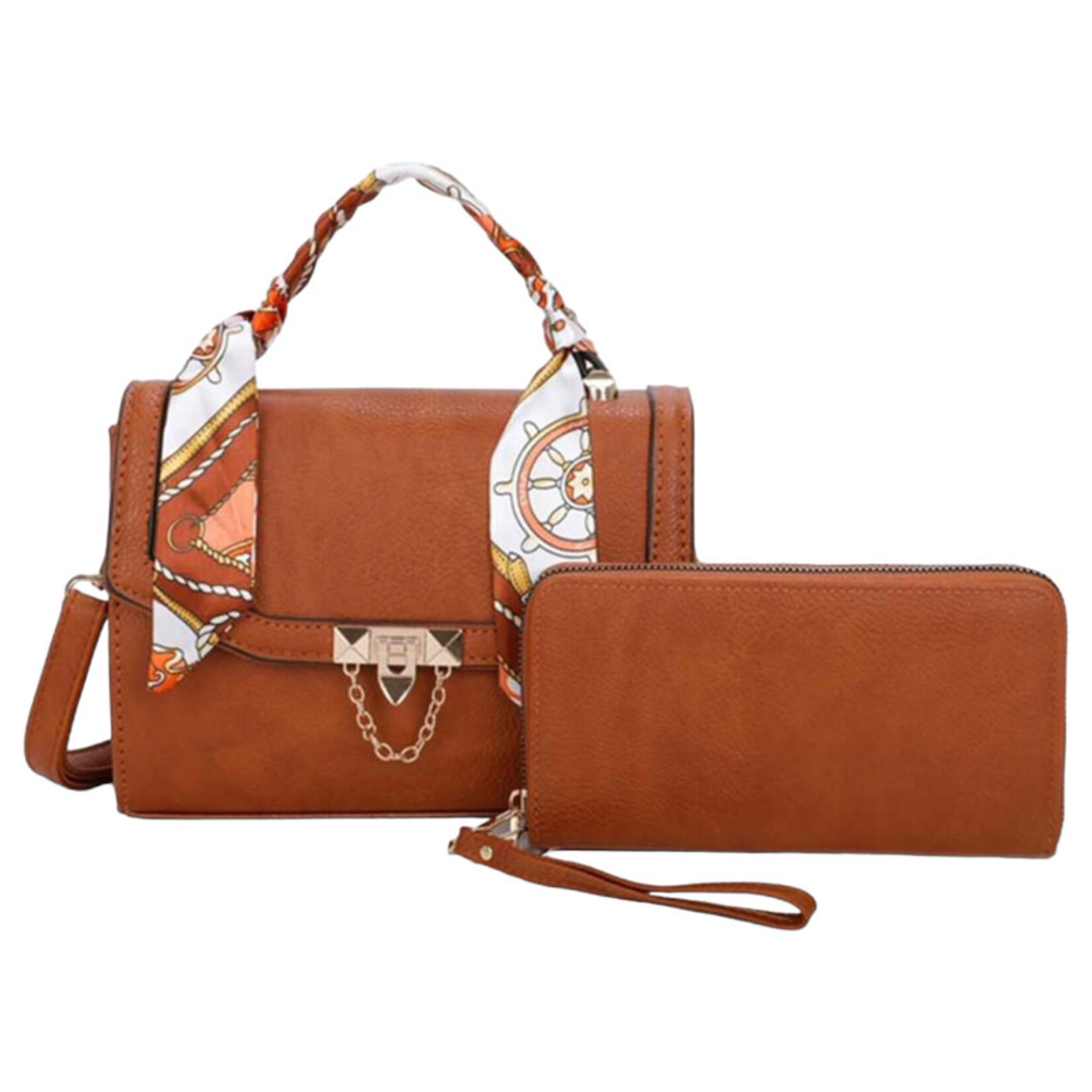 WEIYI WEIYI SCARF WRAPPED SATCHEL WITH WALLET LF-22913