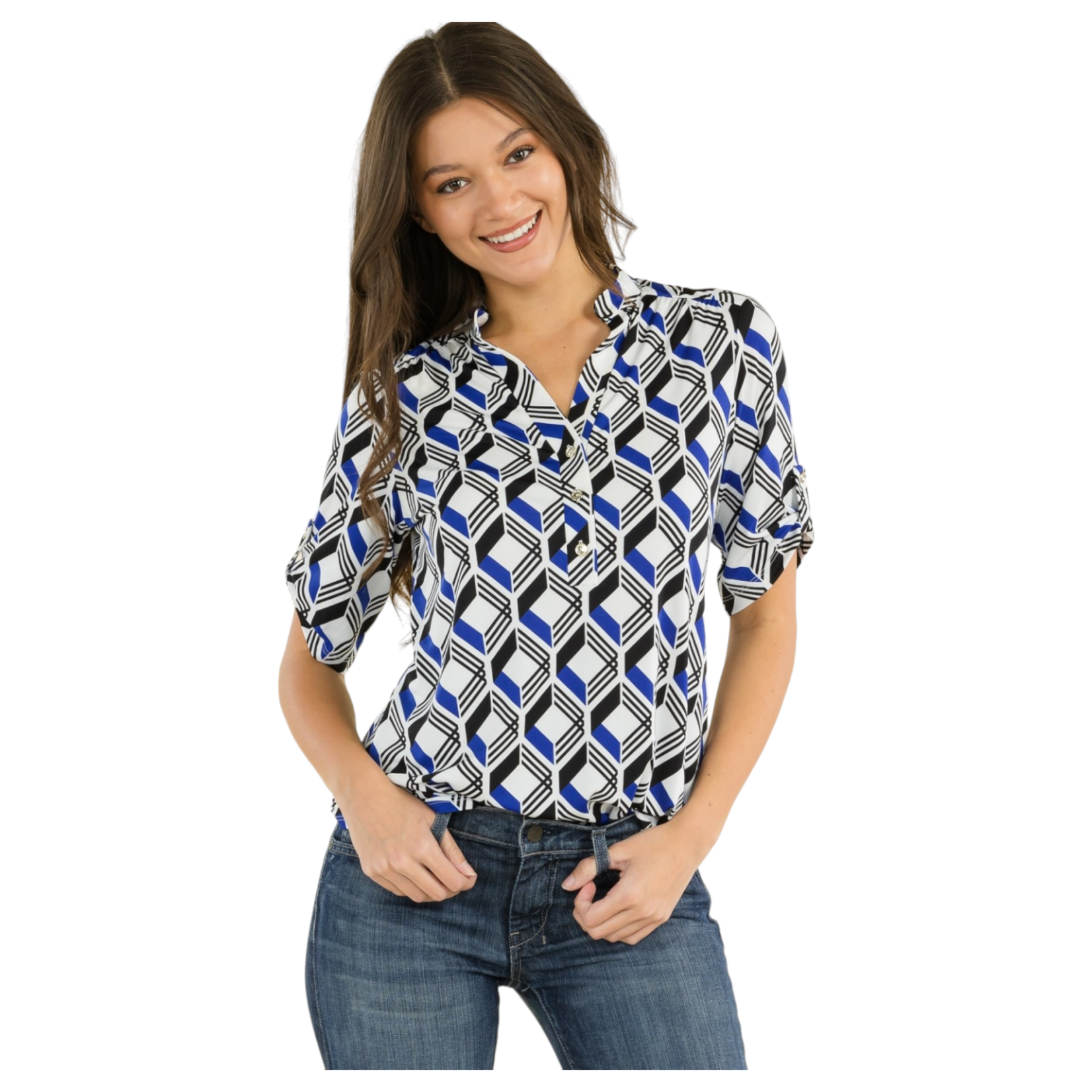 PERSEPTION PERSEPTION BUTTON DOWN SHORT SLEEVE TOP TP-MS-200