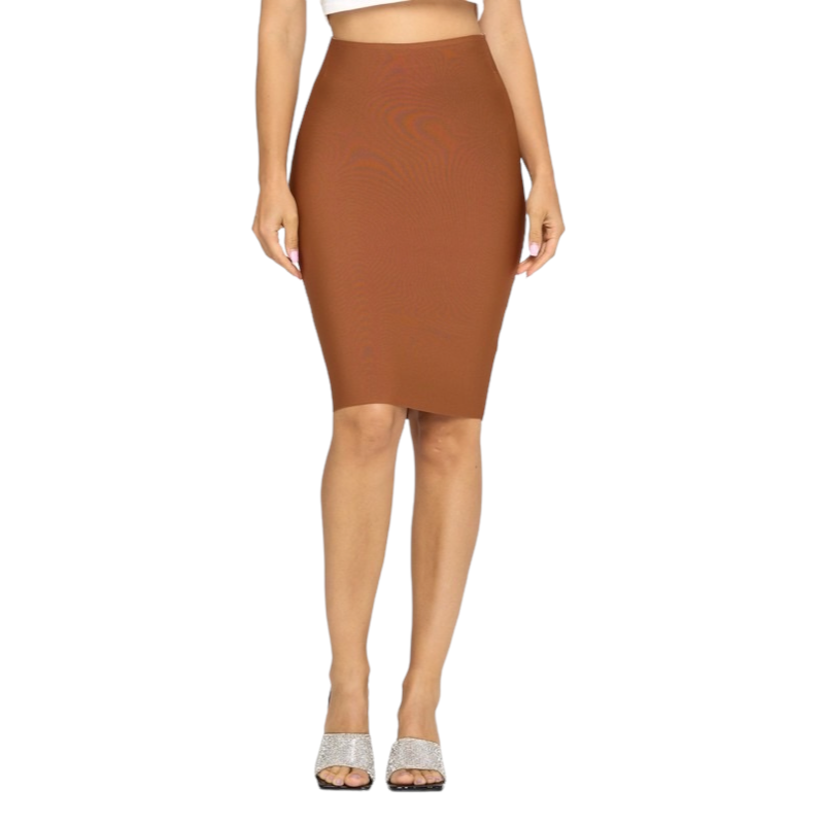 CHOCOLATE CHOCOLATE BANDAGE PENCIL SKIRT HS7072