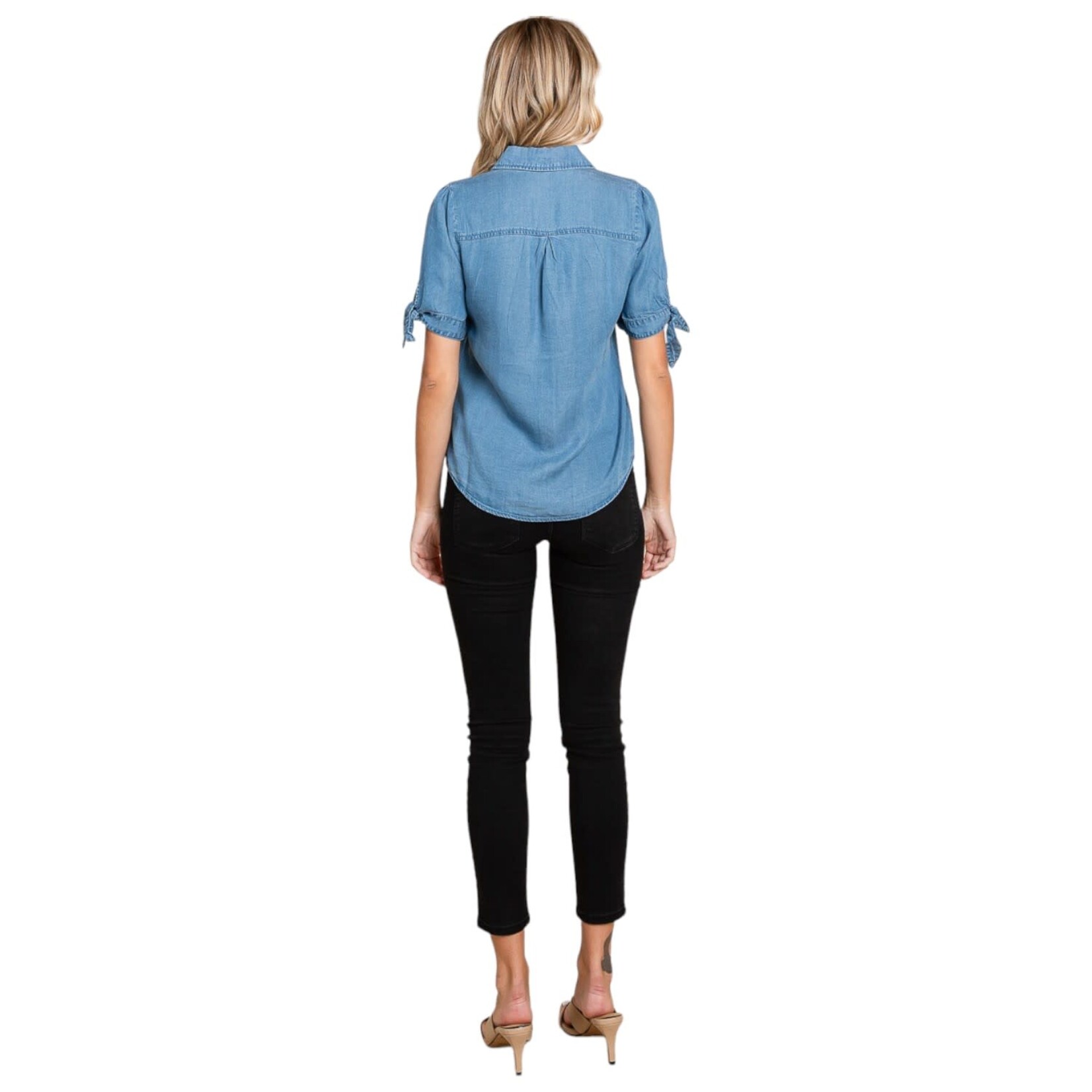 COLLECTIVE RACK COLLECTIVE RACK BUTTON DOWN CHAMBRAY TOP LST5327