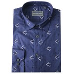 NATURAL ISSUE NATURAL ISSUE HIDDEN COLLAR LONG SLEEVE SHIRT NI-W01H-013