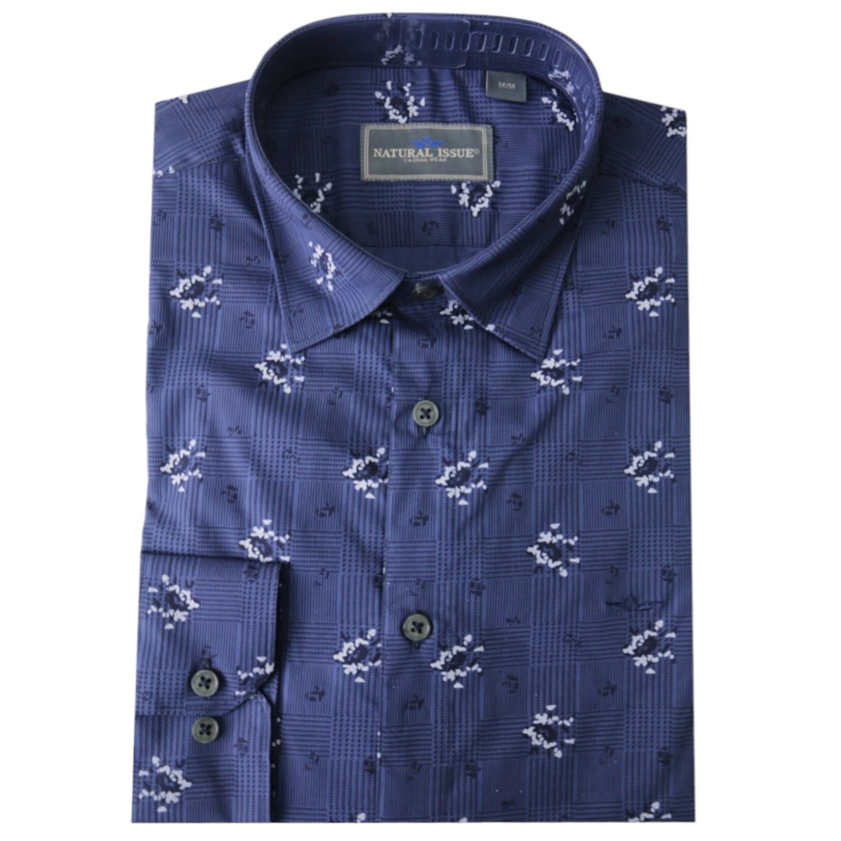 NATURAL ISSUE NATURAL ISSUE HIDDEN COLLAR LONG SLEEVE SHIRT NI-W01H-013