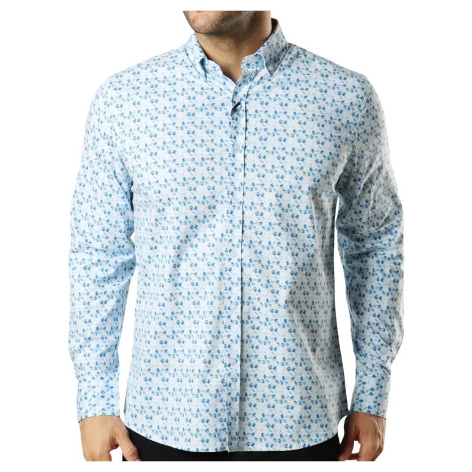 JORDACHE CLOTHING JORDACHE LONG SLEEVE PATTERN SHIRT 20L-670