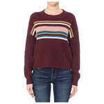 AMBIANCE APPAREL AMBAIANCE MULTI STRIPED ROUND NECK LONG SLEEVE SWEATER 65953