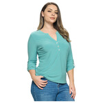 DNA DNA PLUS SIZE 3/4 SLEEVE TOP 4326XT-19057