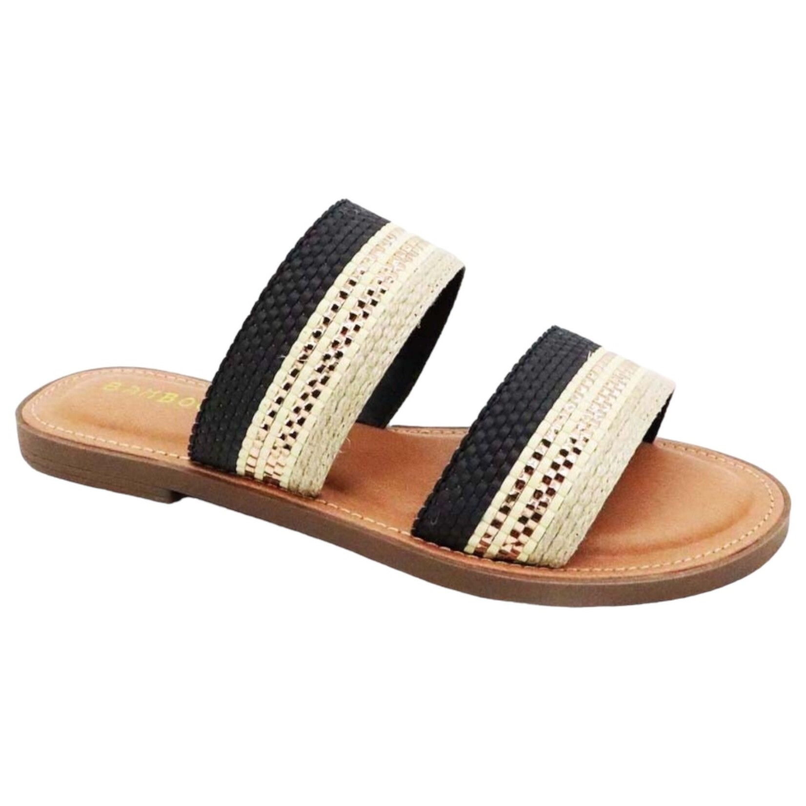 BAMBOO BAMBOO DOUBLE BAND SLIDE SLIPPER LOAF-06