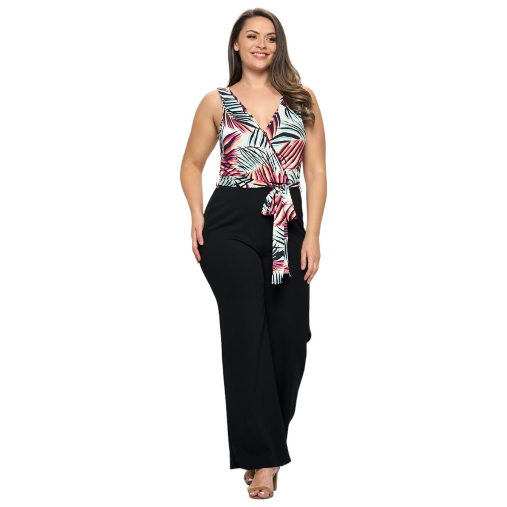 CHOCOLATE CHOCOLATE TROPICAL SLEEVELESS JUMPSUIT CH7895