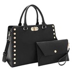 DASEIN DASEIN STUDDED HANDBAG WITH WRISTLET XL-23-7579