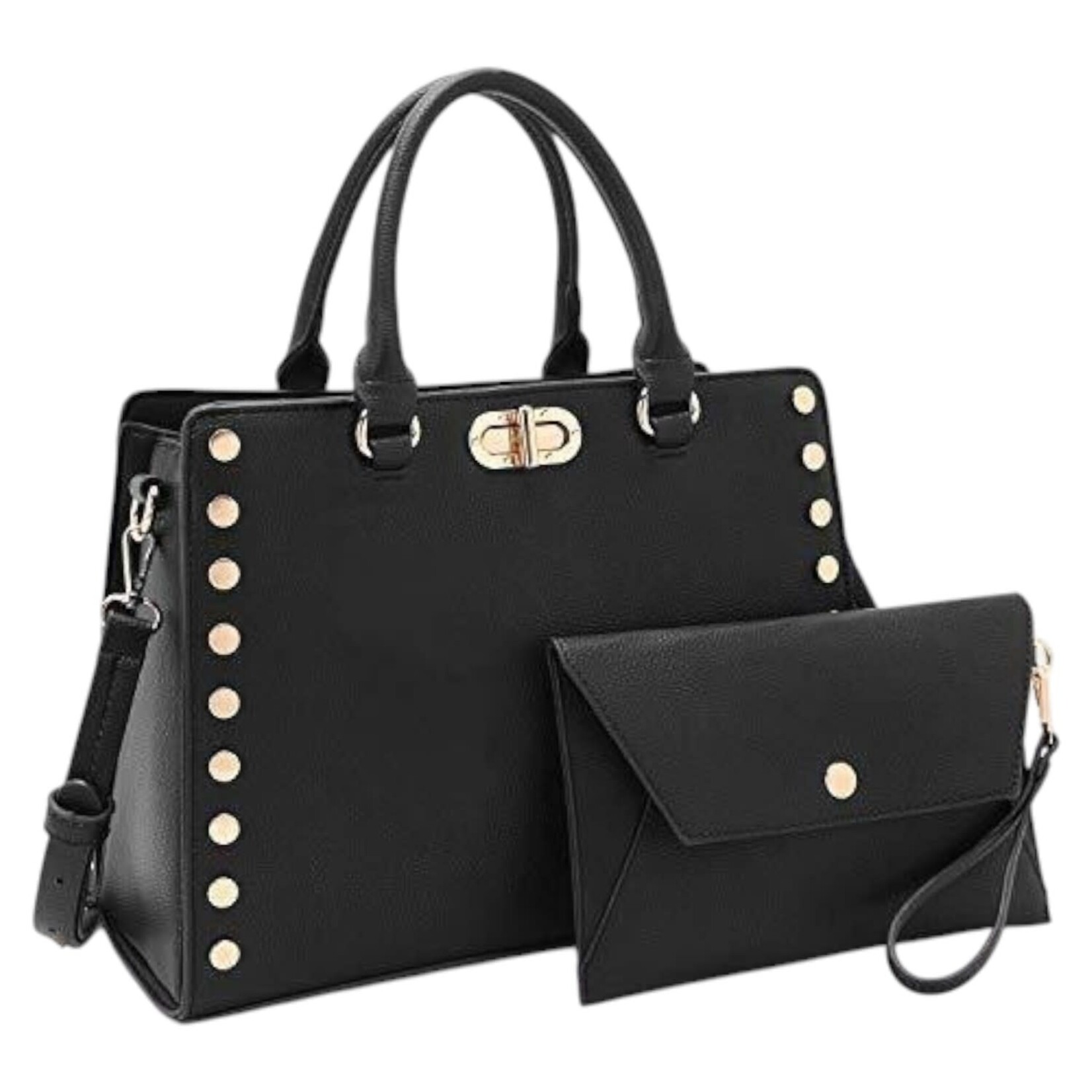 DASEIN DASEIN STUDDED HANDBAG WITH WRISTLET XL-23-7579