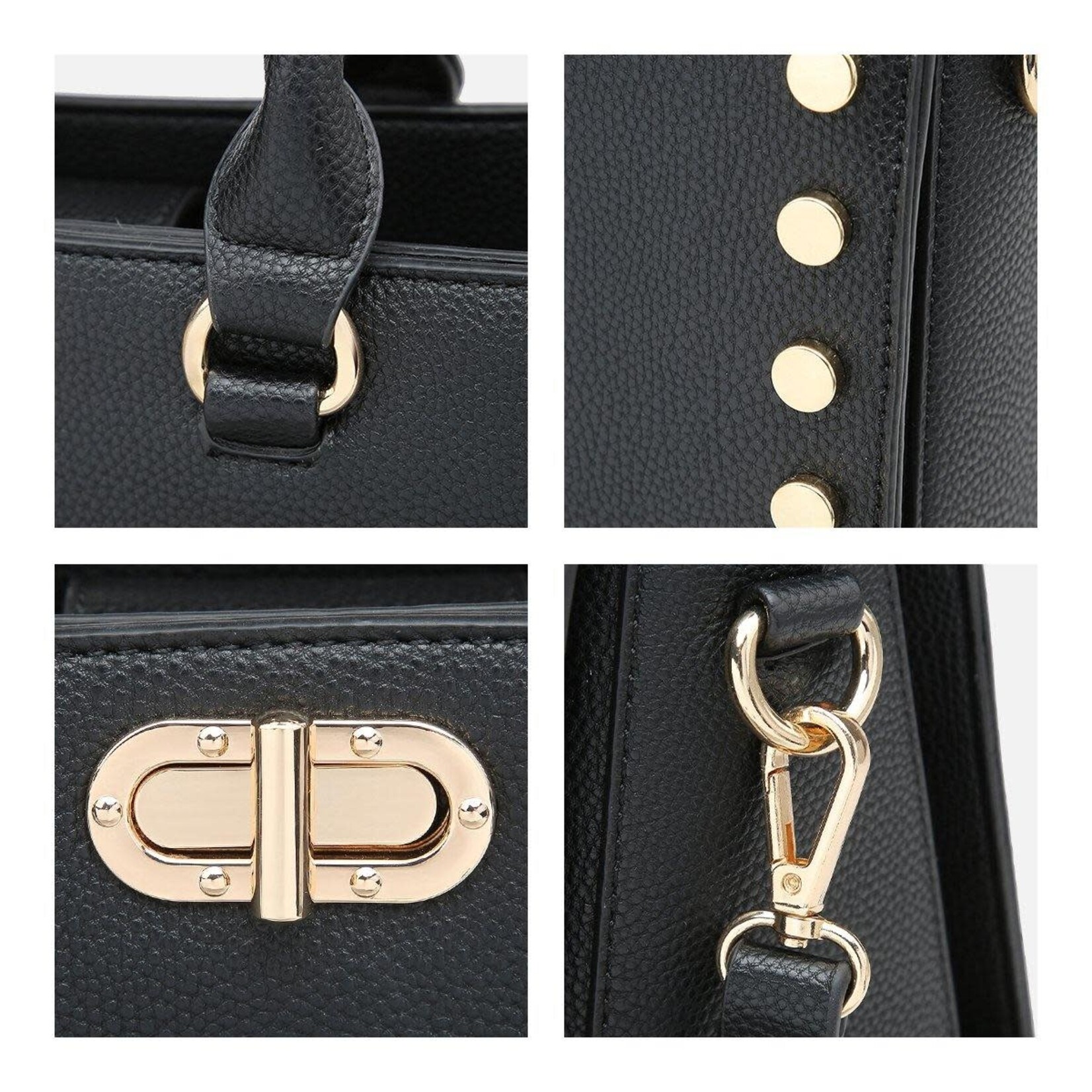 DASEIN DASEIN STUDDED HANDBAG WITH WRISTLET XL-23-7579