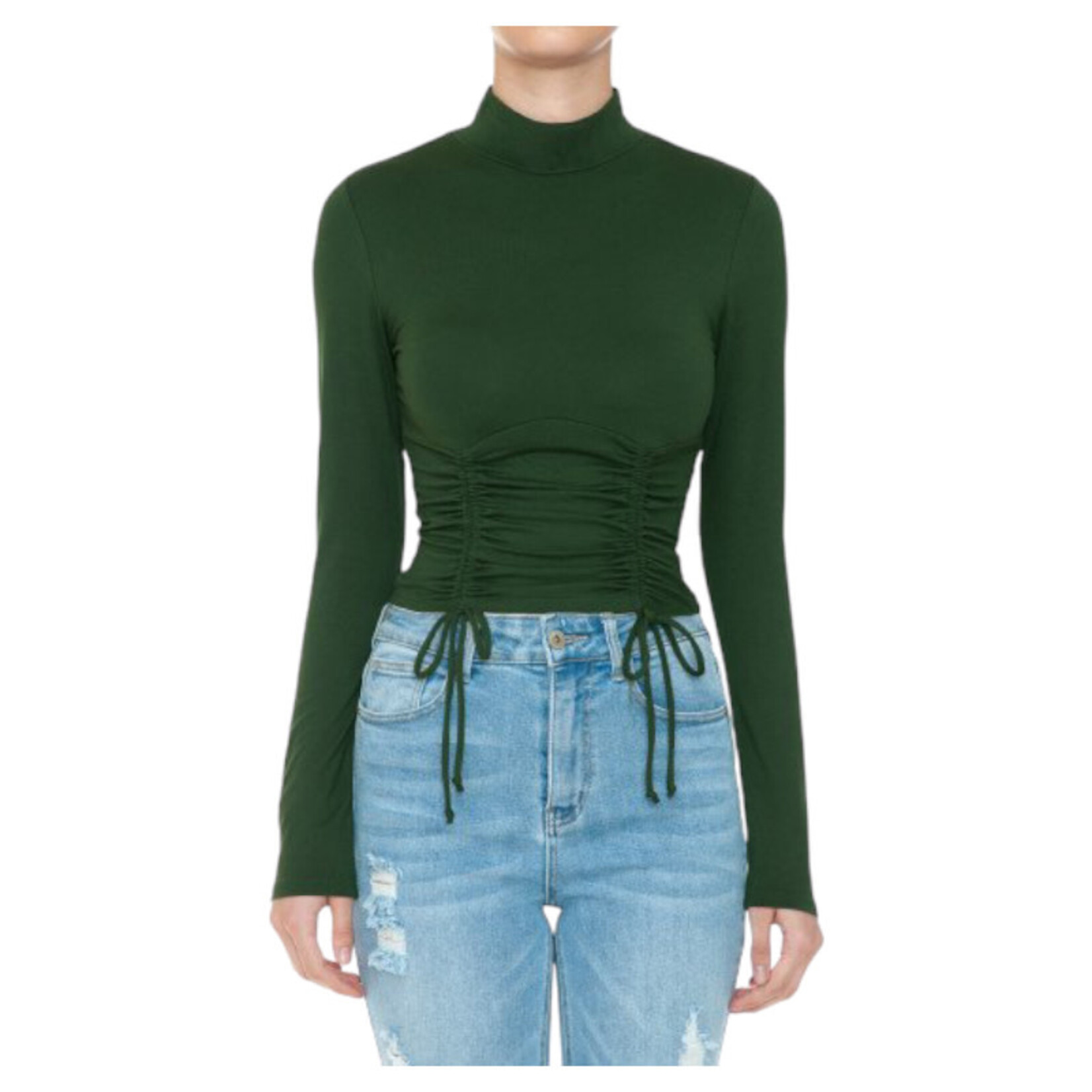 AMBIANCE APPAREL AMBIANCE LONG SLEEVE CROP TOP 74668