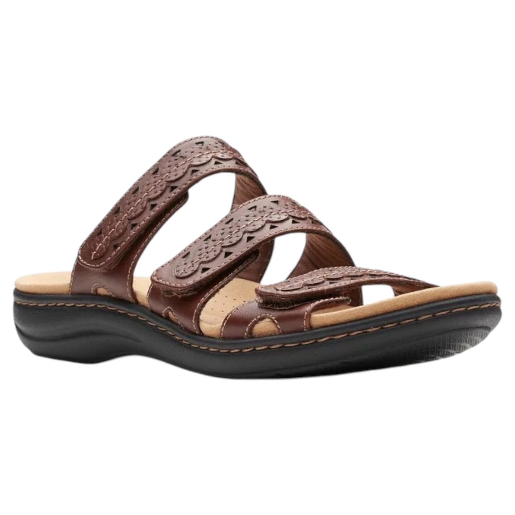 CLARKS CLARKS THREE BAND VELCRO SLIPPER LAURIEANN COVE 26166434