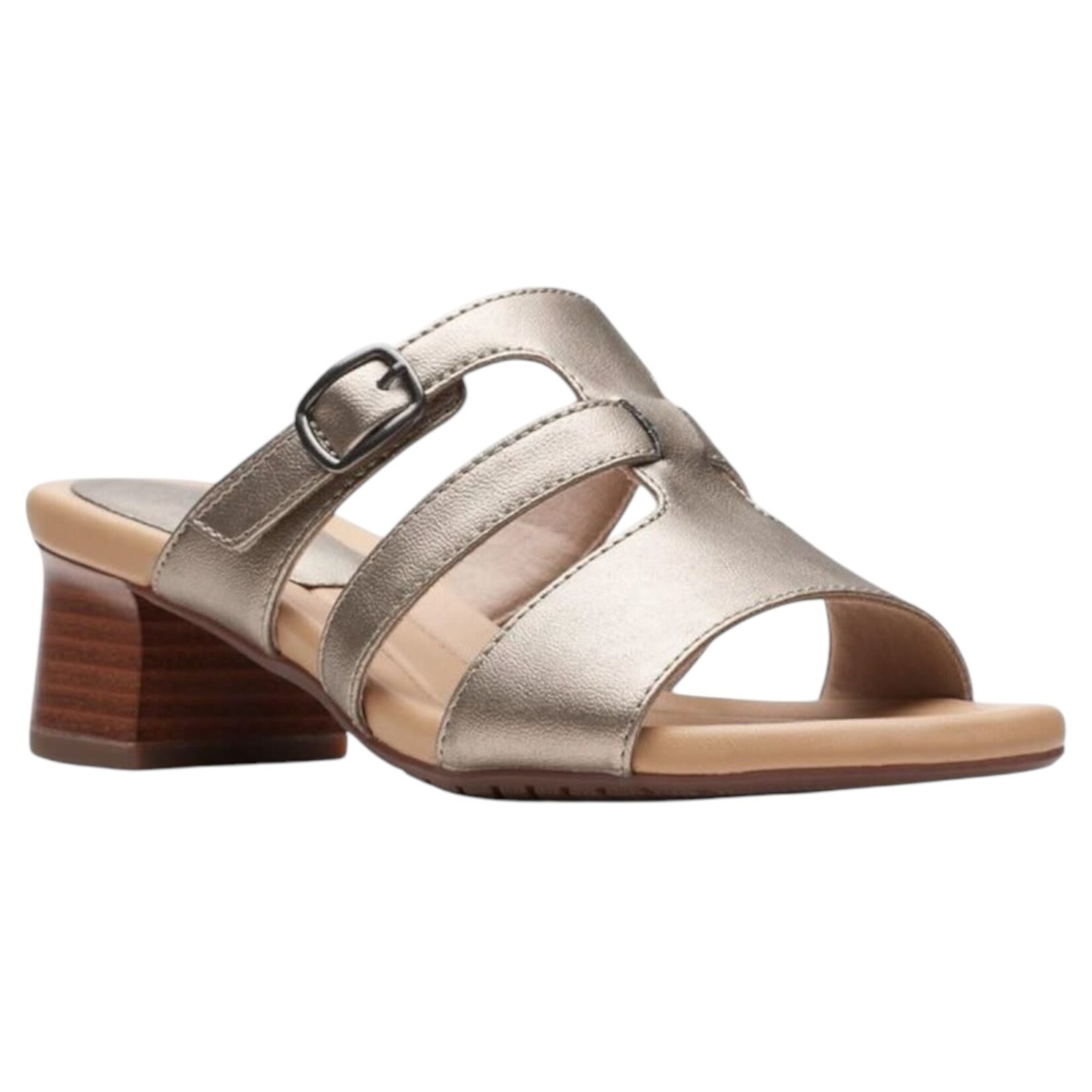 CLARKS CLARK BLOCK HEEL SLIPPER DESIRAE PALM 26171176