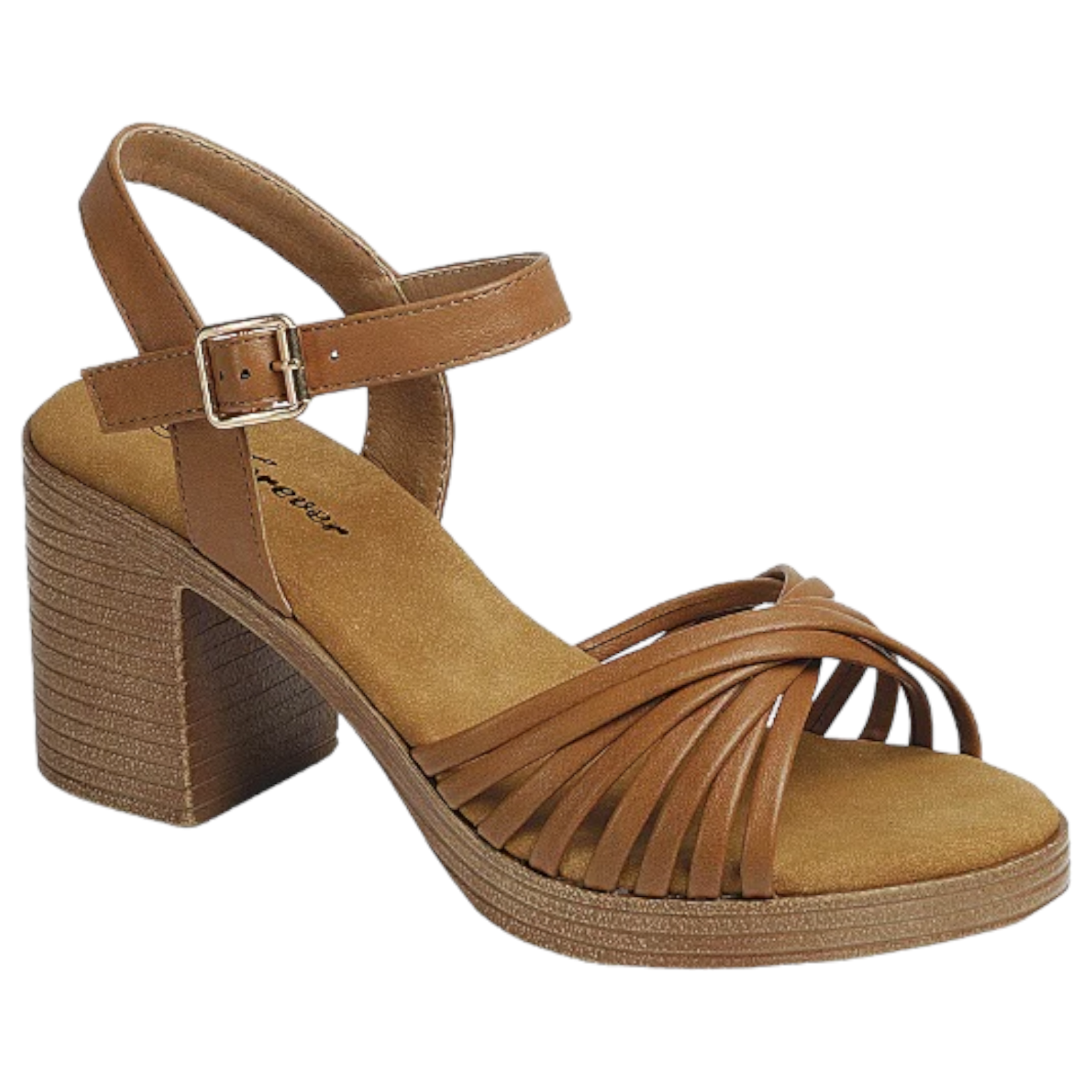 FOREVER FOREVER MULTI STRAP BLOCK HEEL HIGHLAND-20