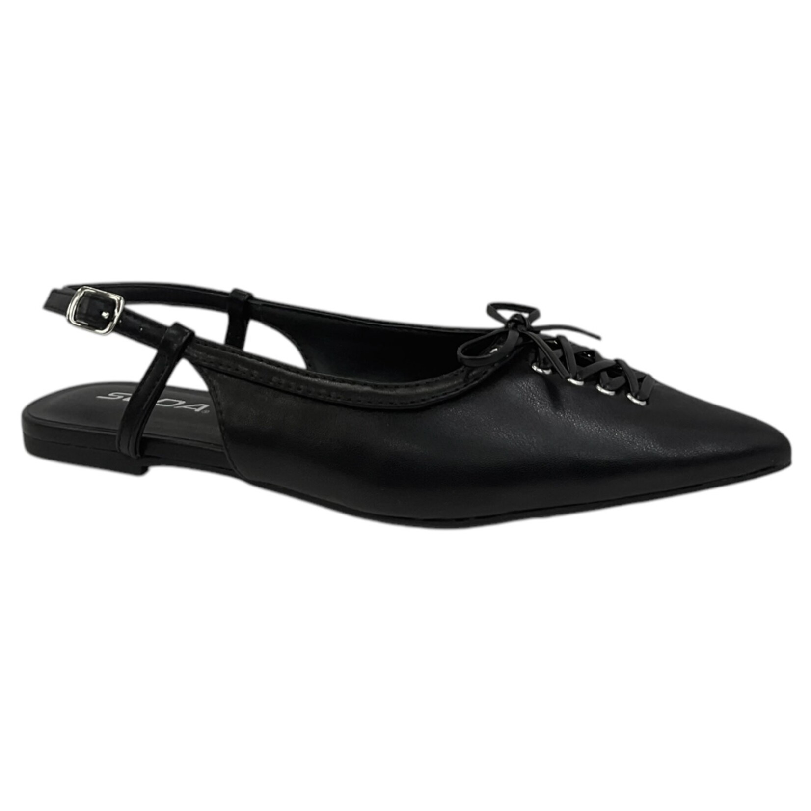 SODA SODA FLAT MULE WITH LACE CAMAS