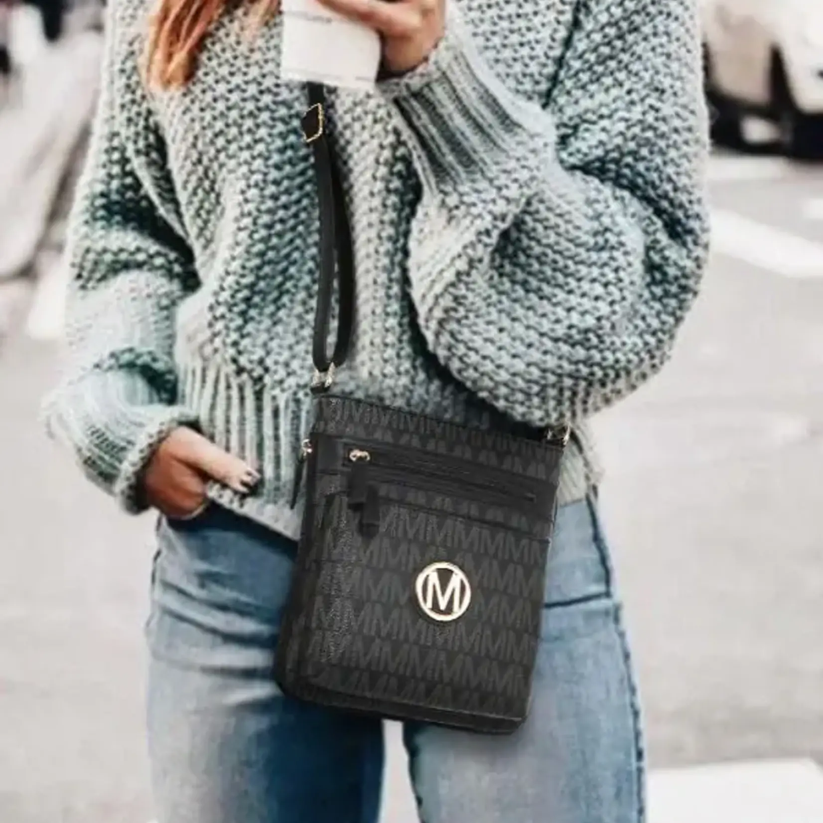 MARCO MARCO MONOGRAM CROSSBODY BAG XL-M-8485