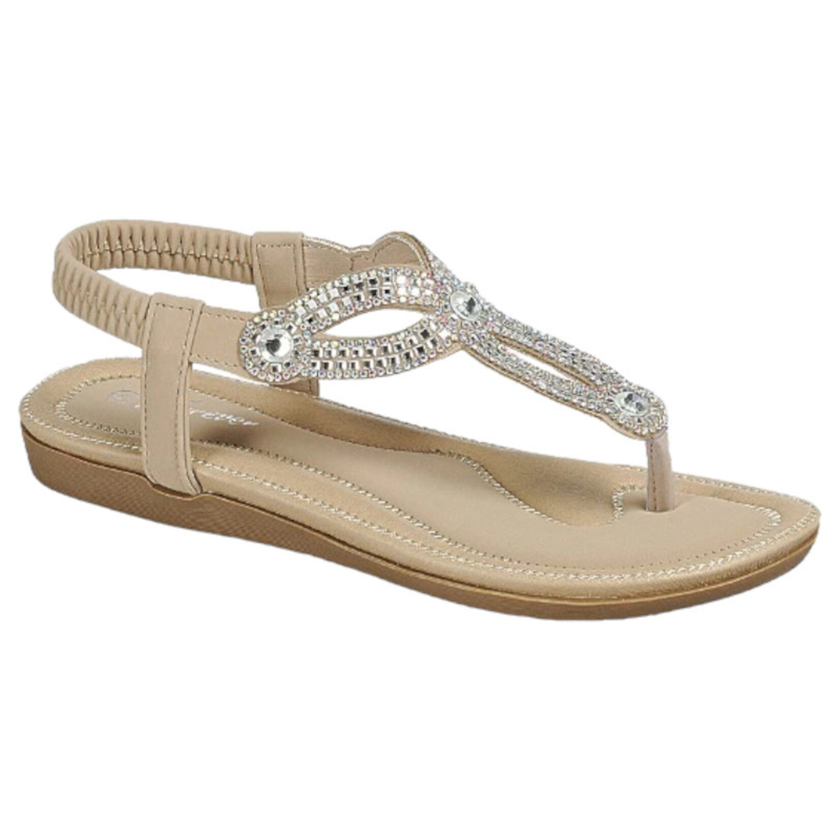 FOREVER FOREVER GEM ELASTIC THONG SANDAL ERITA-77