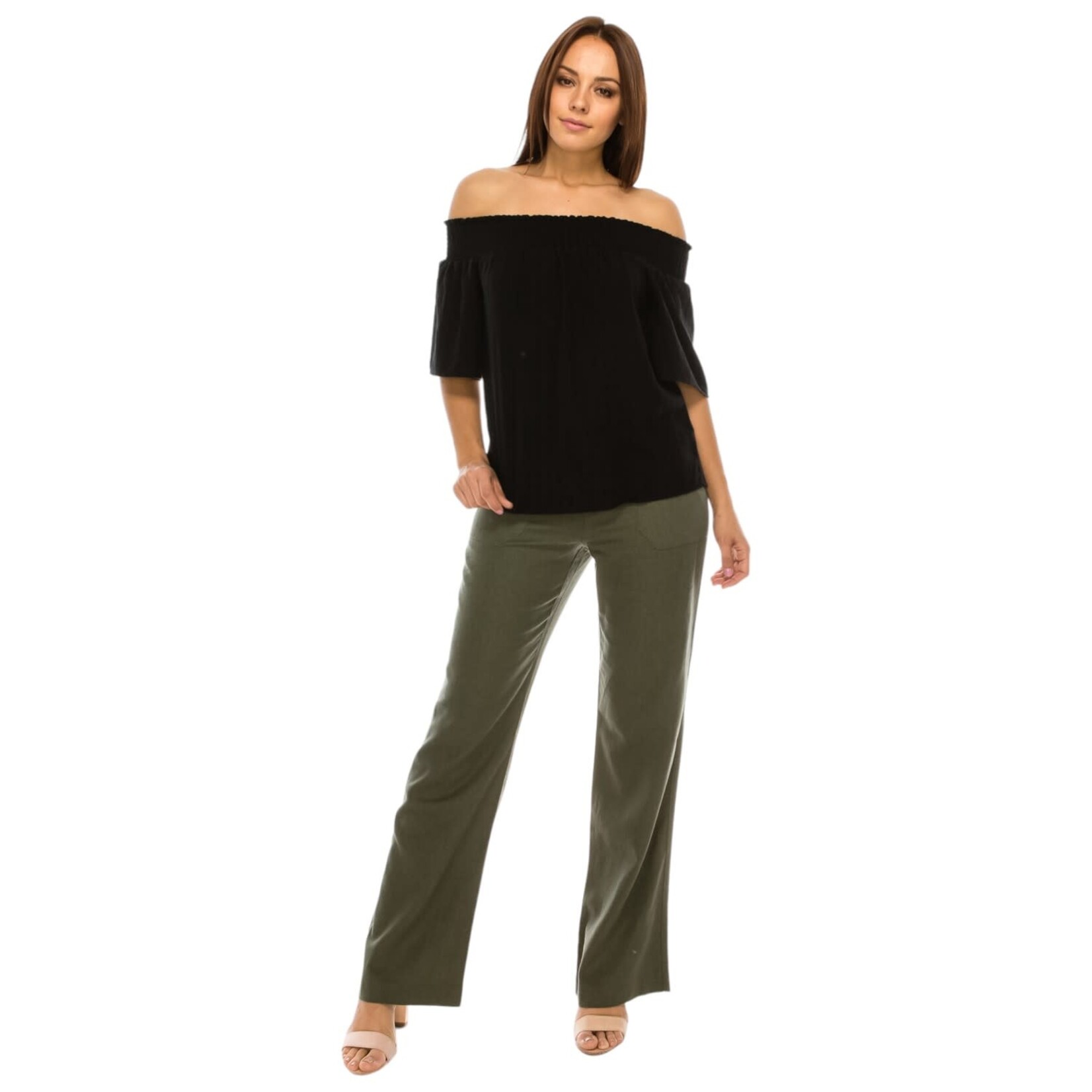 CI SONO CI SONO SMOCKED OFF THE SHOULDER TOP WTP56