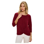 PERSEPTION PERSEPTION SCOOP NECK TWIST FRONT DOLMAN SWEATER TP-MS-1423