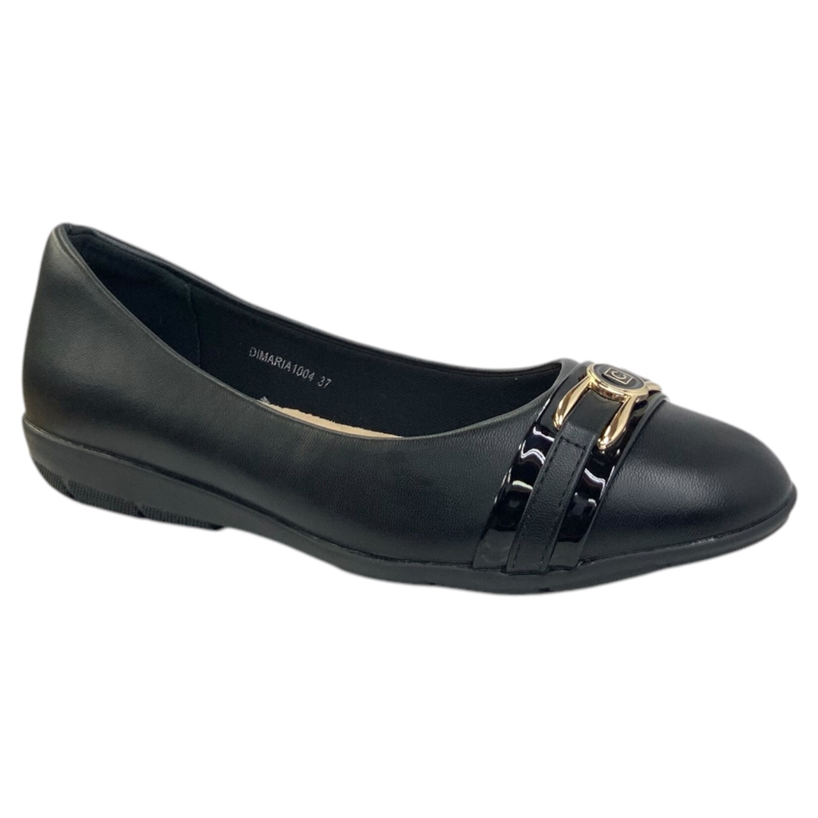 DI MARIA DI MARIA SLIP ON FLATS WITH GOLD ORNAMENT DM1004A
