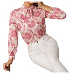MISS KELLY MISS KELLY LONG SLEEVE PATTERNED TOP SD3982