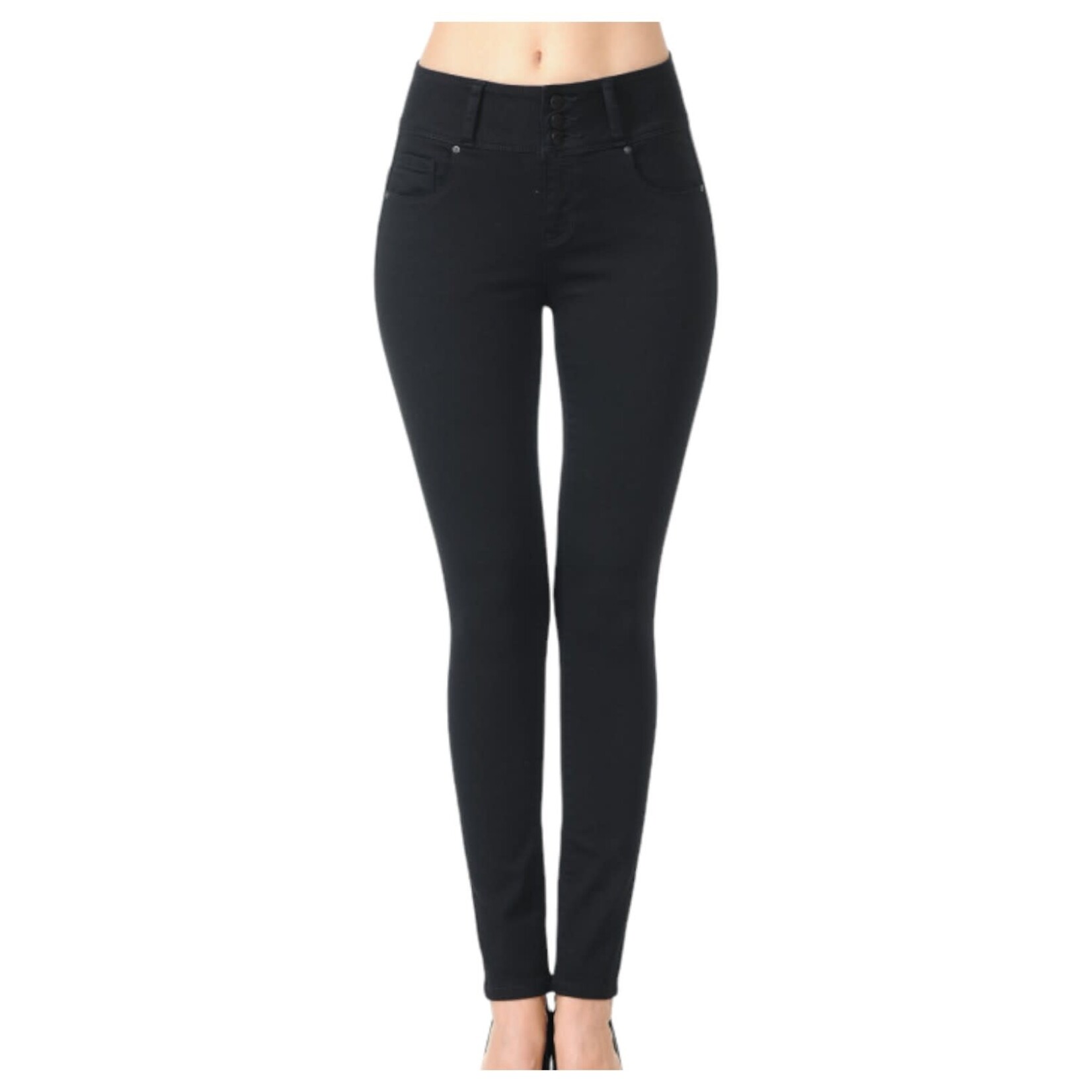 WAX JEANS WAX 3 BUTTON HIGH RISE COMFY SKINNY JEAN 90400