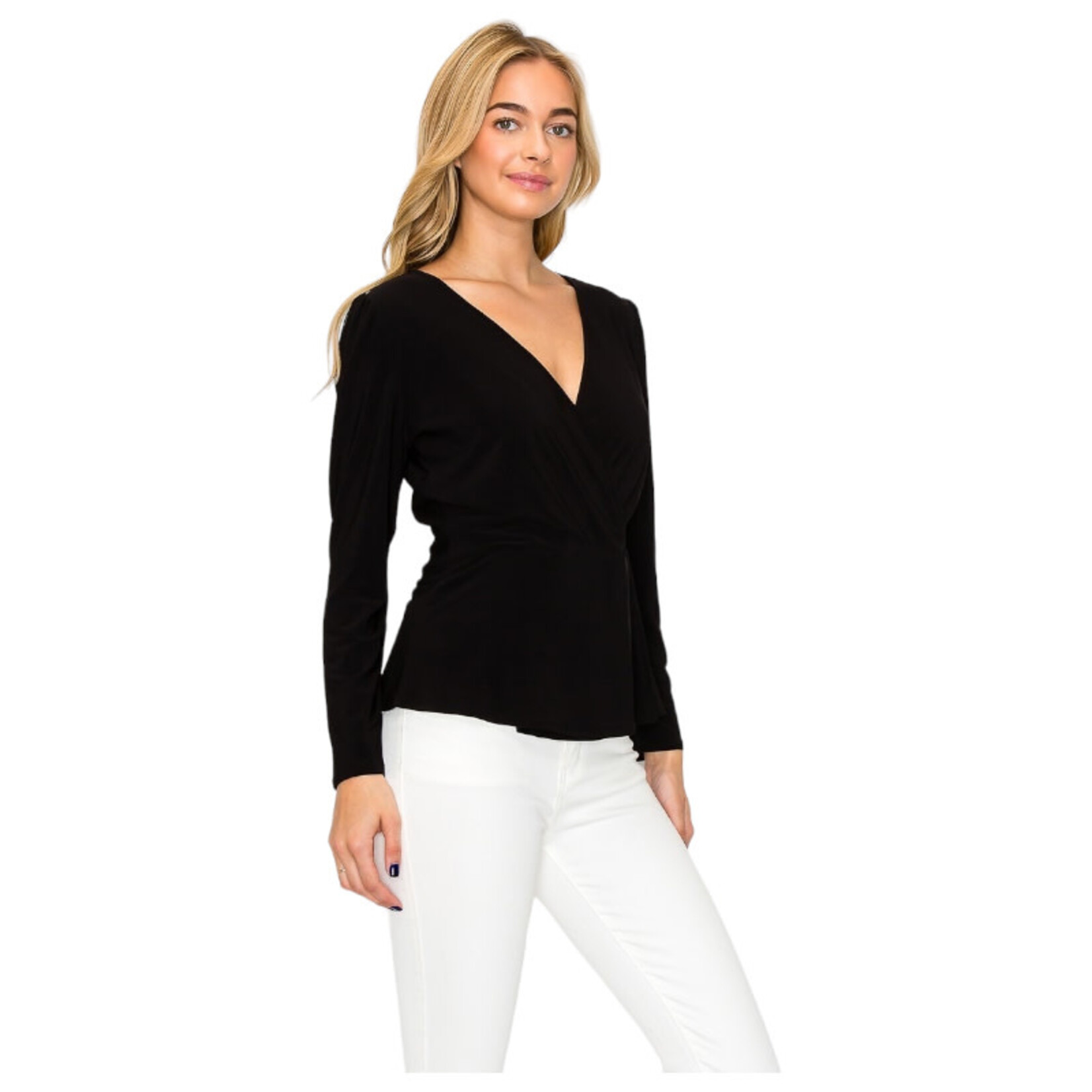 PERSEPTION PERSEPTION METAL TRIM SHORT SLEEVE TOP TP-MS-1573