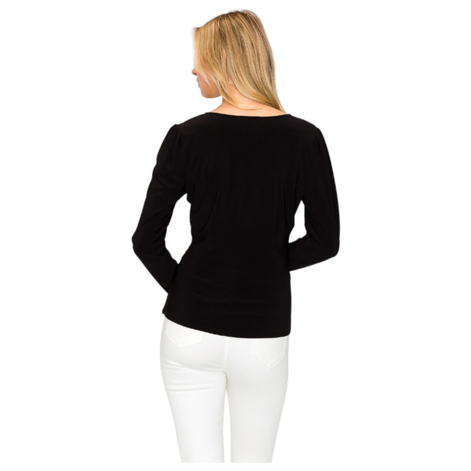 PERSEPTION PERSEPTION METAL TRIM SHORT SLEEVE TOP TP-MS-1573