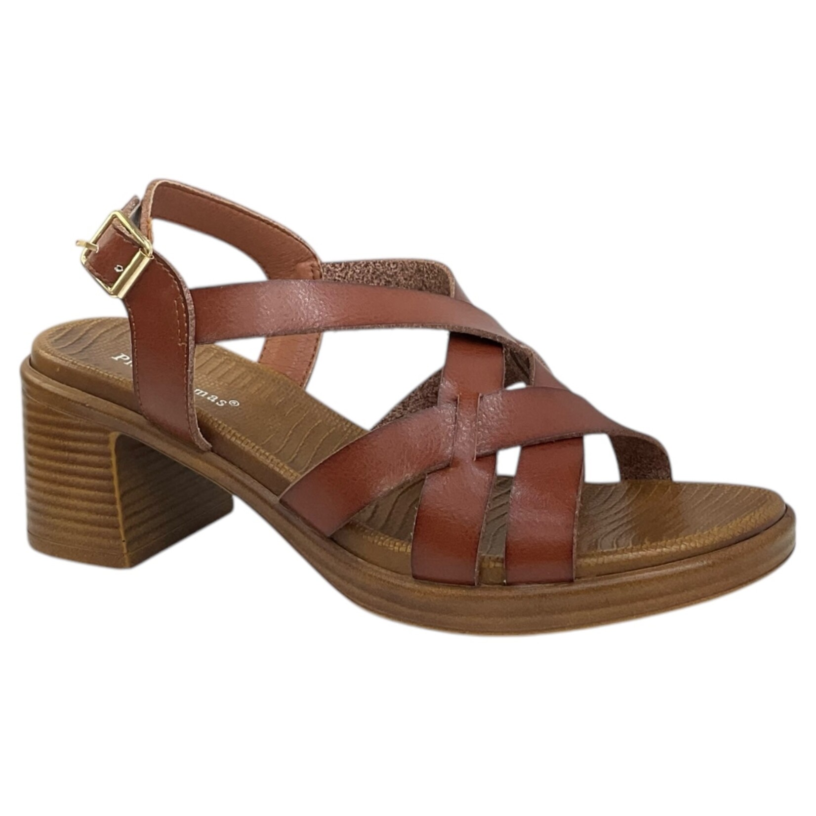 PIERRE DUMAS PIERRE DUMAS STACKED BLOCK HEEL MOCHA-1 / 25594